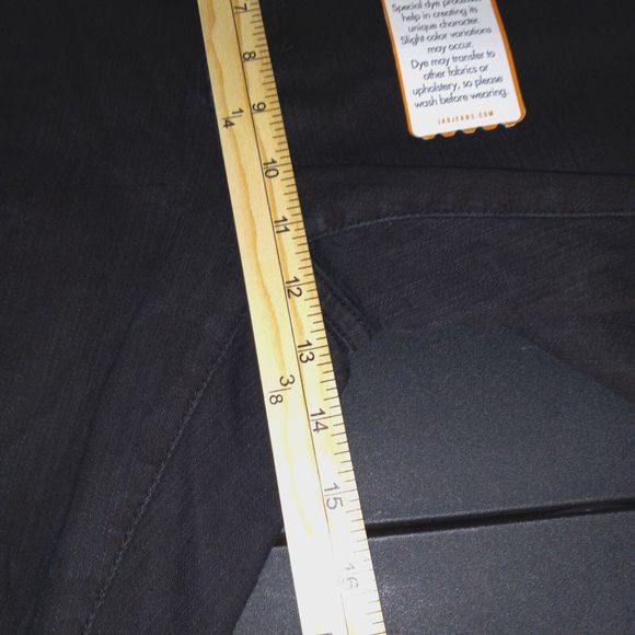 Jag Jeans Black Size 16W Smooths Tummy Mid-Rise Dark Wash Hong Kong NEW - Picture 15 of 16